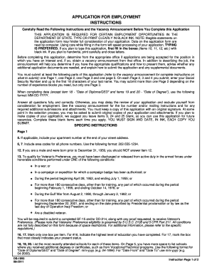 US Department of State Employment Application