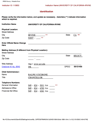 IPEDS Survey Form