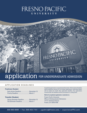 Undergraduate Admission Application
