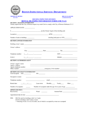 Boston Rental Re-Inspection Request Form