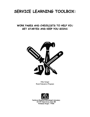 Service Learning Toolbox Work Pages