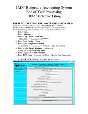 IRS 1099 Electronic Filing Instructions