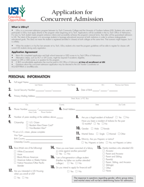 USIvy Concurrent Admission Application