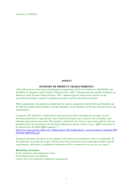 Veterinary Medicinal Product Summary of Product Characteristics