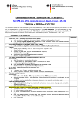 Schengen Visa Application Form
