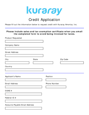 Credit Application Form