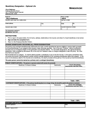 Beneficiary Designation Form