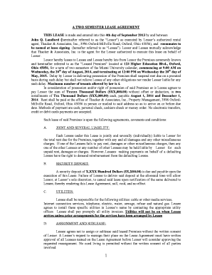 LEASE AGREEMENT- TWO SEMESTER- UPDATED 8-30-13doc