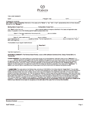 Florida Residential Lease Agreement
