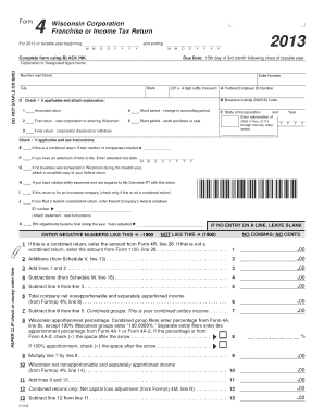 Wisconsin Corporation Franchise or Income Tax Return