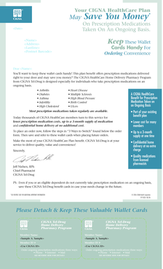 CIGNA HealthCare Home Delivery Pharmacy Program