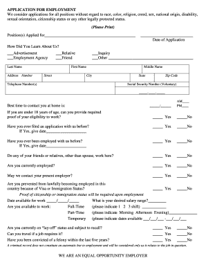 LifeSpring Inc. Application for Employment