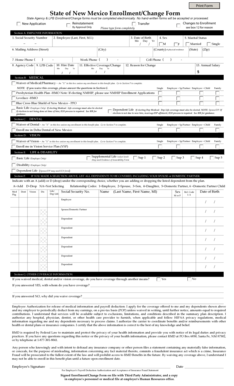 New Mexico State Agency Enrollment/Change Form