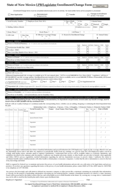New Mexico LPB Employee Enrollment/Change Form