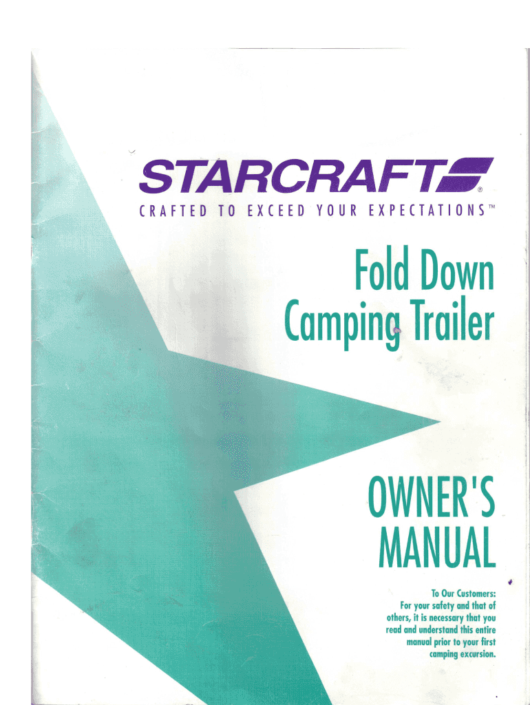 Fillable Online STARCRAFT RV. Starcraft Owners Manual Fax Email Print