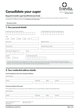 Superannuation Transfer Request Form
