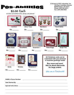 Christmas Card Order Form