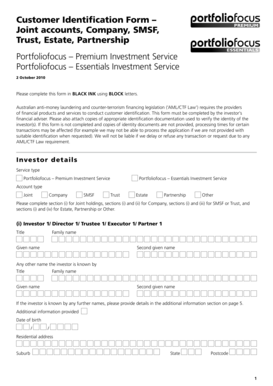 Customer Identification Form