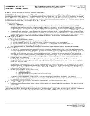HUD-9834 Management Review Form