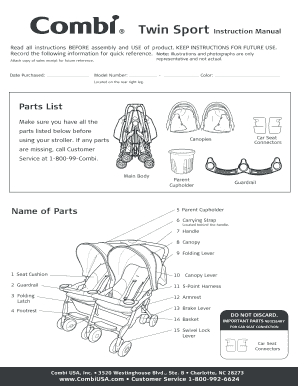 Twin Sport Stroller Instruction Manual
