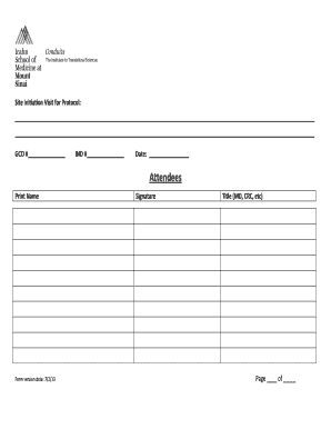 siv attendance log