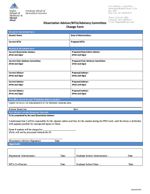 dissertation advisory committee