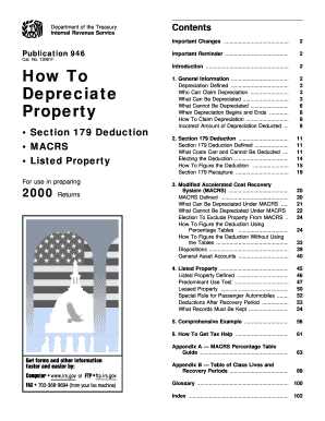 IRS Publication 946 Depreciation Guide