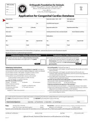 Orthopedic Foundation for Animals Cardiac Application