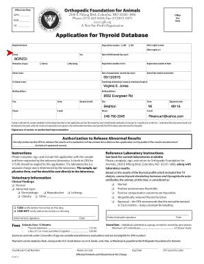 OFA Thyroid Database Application