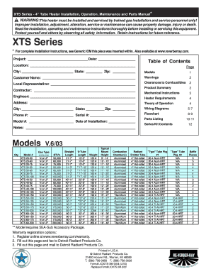 XTS Series Heater Installation Manual