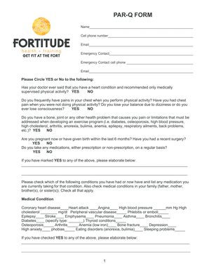 PAR-Q Form