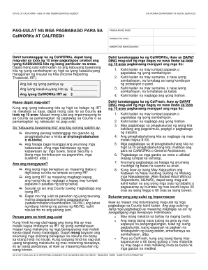California CalWORKs and CalFresh Change Reporting Form