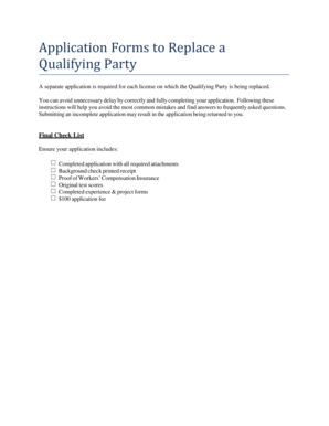 Arizona Qualifying Party Replacement Application