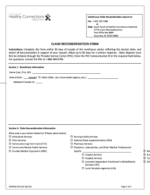 South Carolina Medicaid Confidential Complaint Form