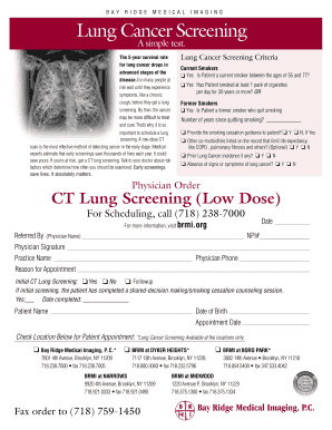 Lung Cancer Screening Form