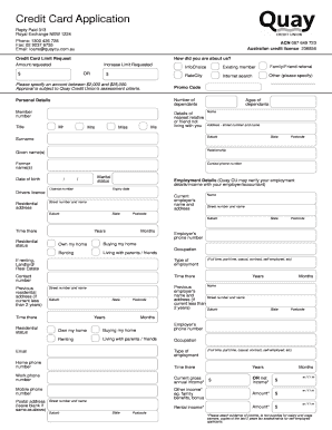Credit Card Application Form