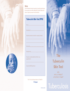 Tuberculin Skin Test Form