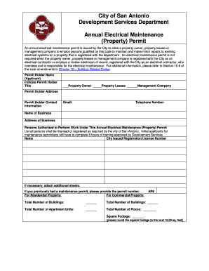 Annual Electrical Maintenance Permit