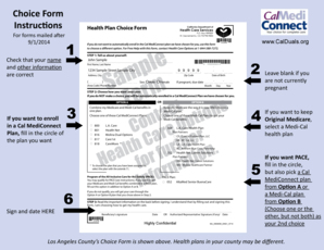 California Health Plan Choice Form