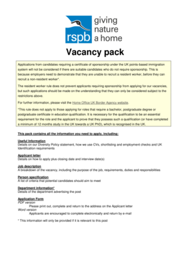 UK Job Application Pack