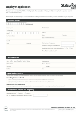 Employer Application Form