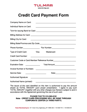 Credit Card Payment Form