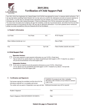 Verification of Child Support Paid Form V3