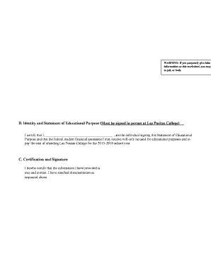 Las Positas College Identity Verification Form