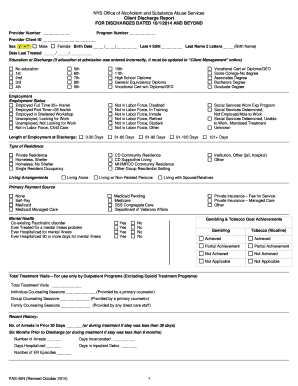 NYS Client Discharge Report