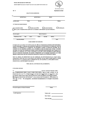 SOLICITUD DE SERVICIOS