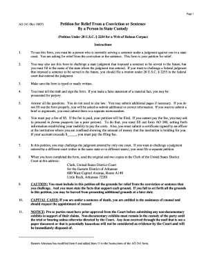 AO-241 Section 2254 Petition