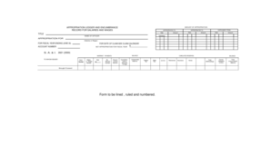 Appropriation Ledger for Salaries and Wages