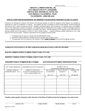 California Property Damage Reassessment Application