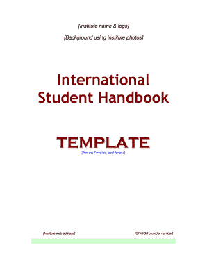 International Student Handbook Template
